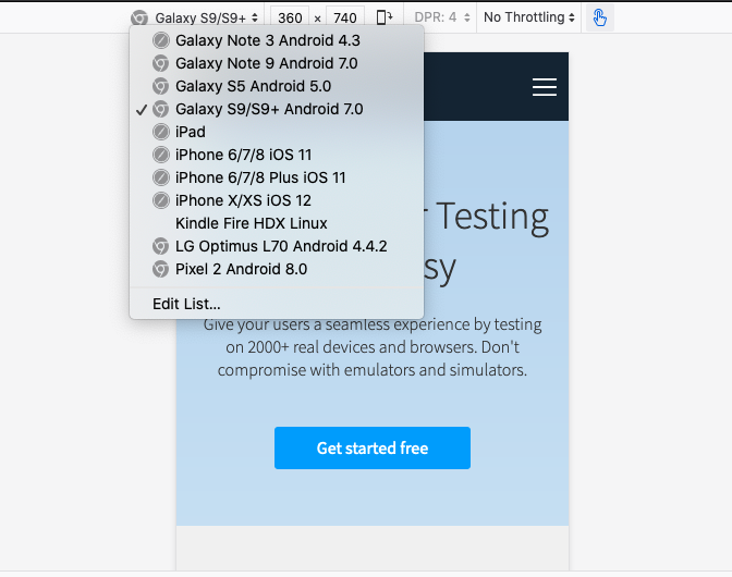 How to inspect element in Android using Developer tools