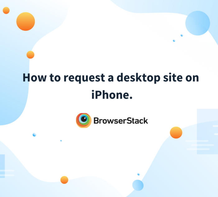 How to request a desktop site on the iPhone.
