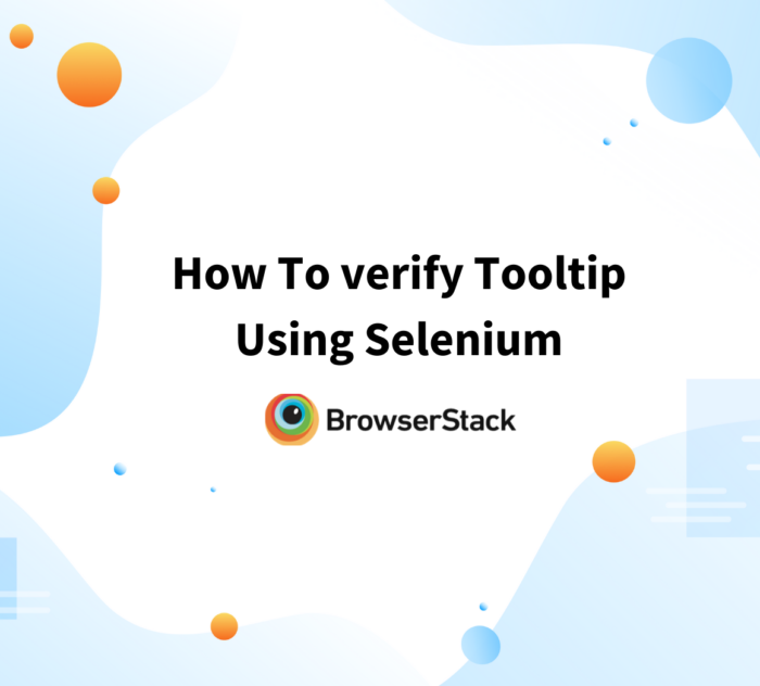 How to verify Tooltip using Selenium