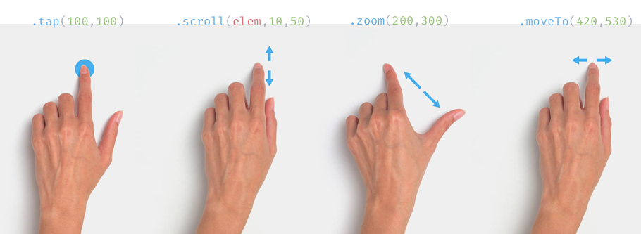 App automate gestures