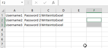 Reading data from excel - output