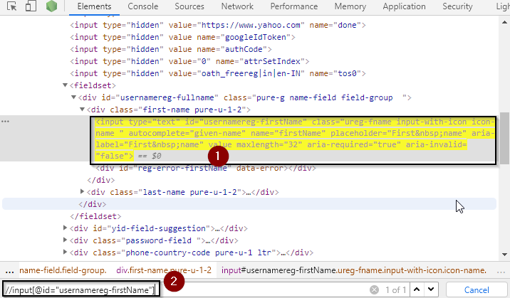 selenium find element by xpath example