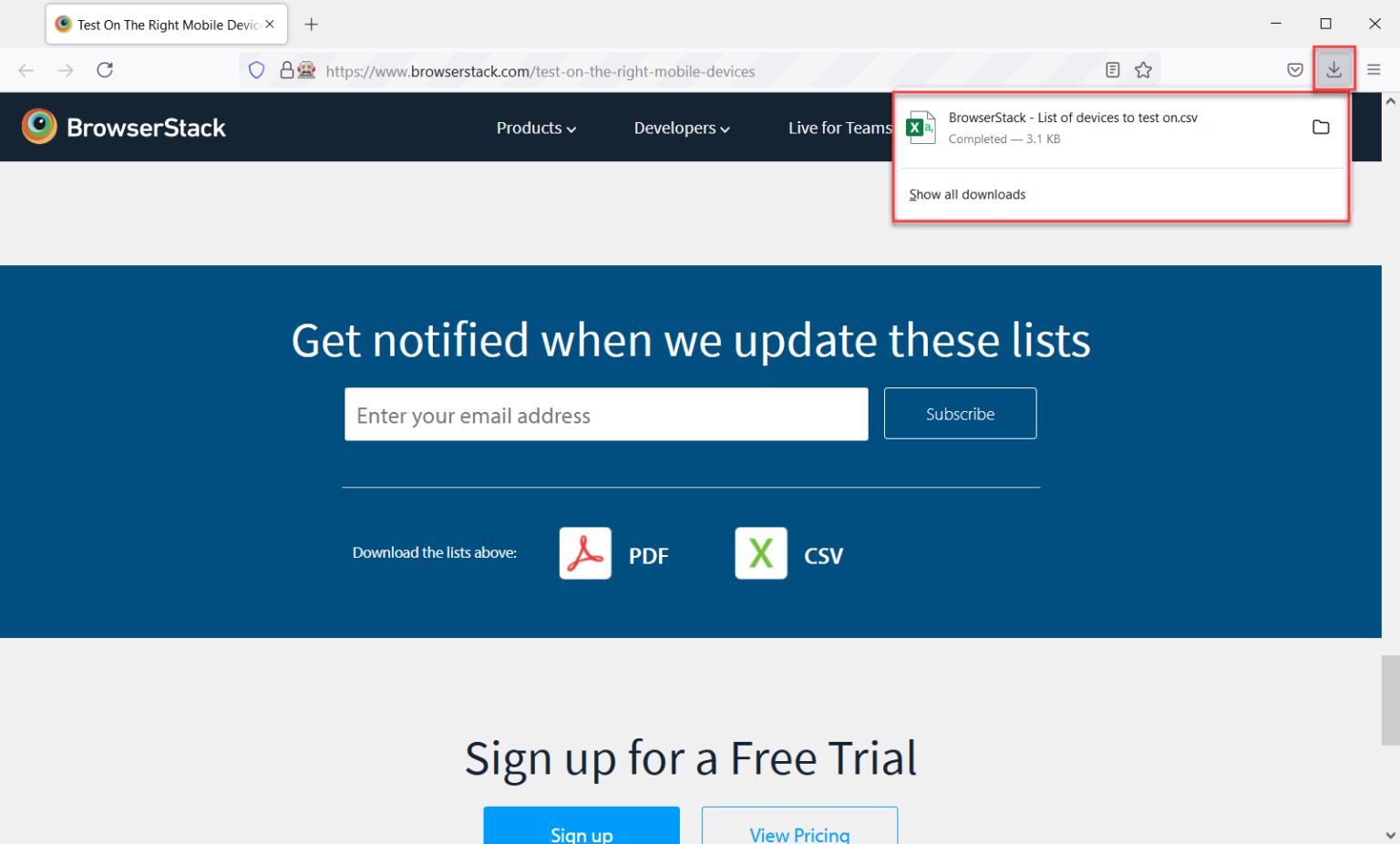 How to download file using Selenium & Python | BrowserStack