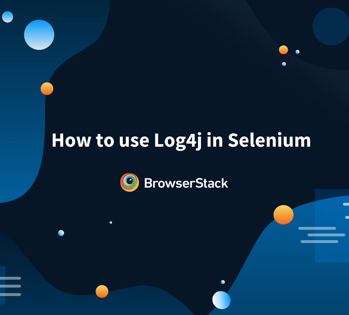 Using Log4j in Selenium