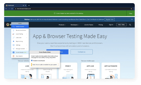 Accessibility Testing with Screen Reader