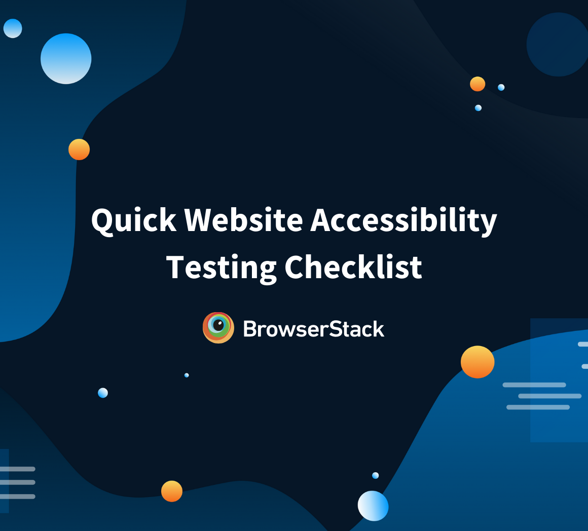 Checklist for Website Accessibility Testing