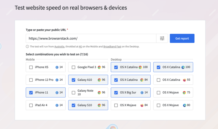 Speed Testing of Web Apps