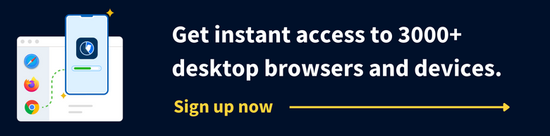 Sign up to BrowserStack