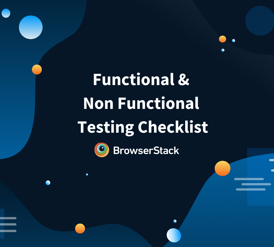 Functional & Non-Functional Testing Checklist
