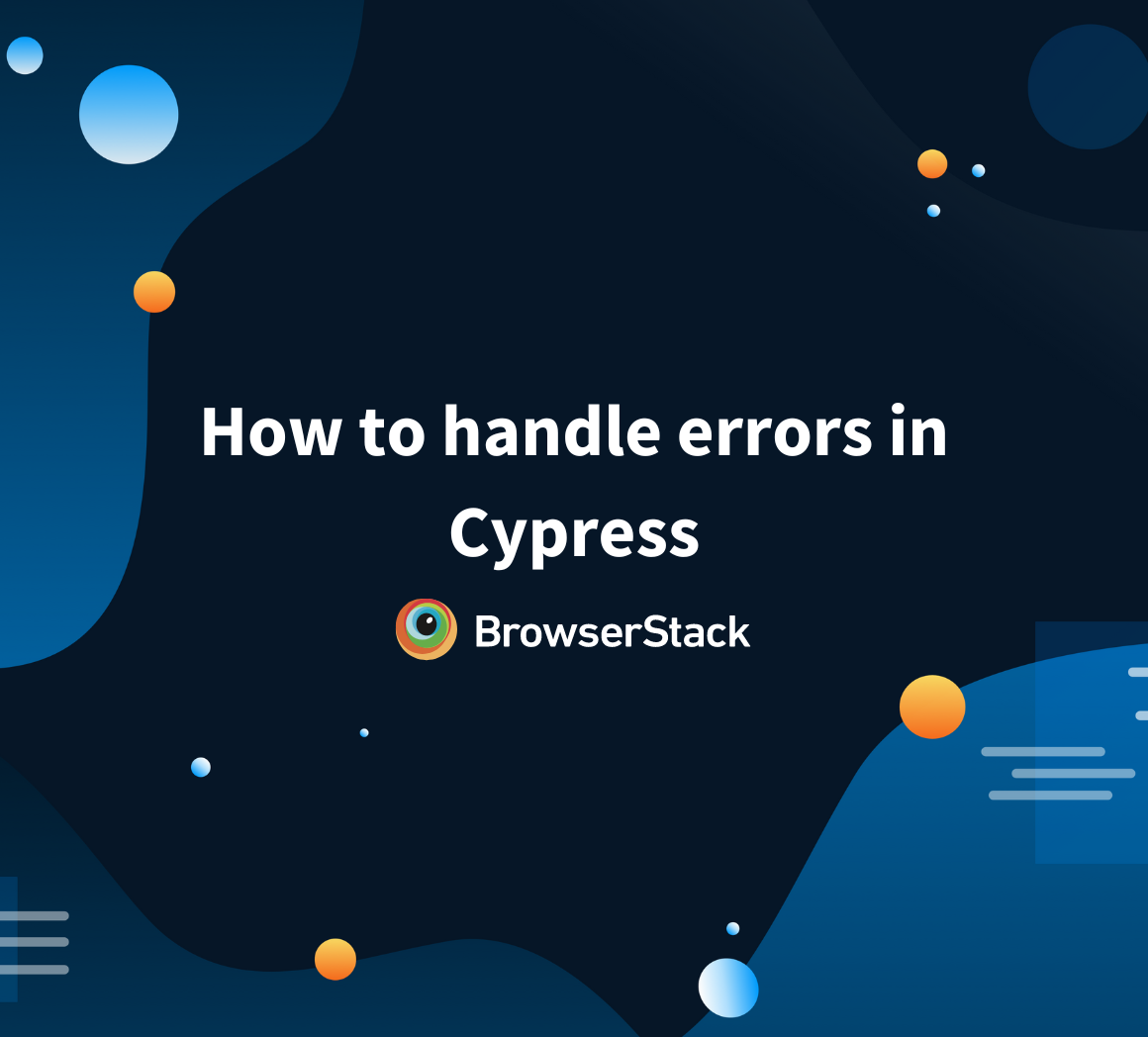 How to handle errors in Cypress