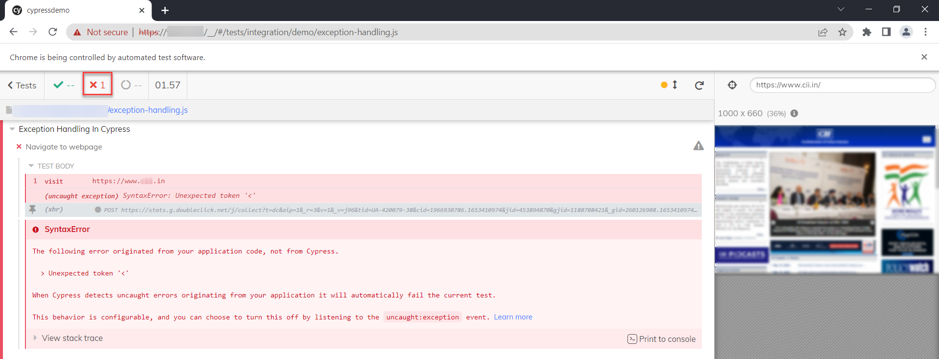 JavaScript Error and Exception Handling