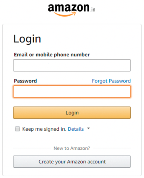 Amazon Log in - test cases for ecommerce website