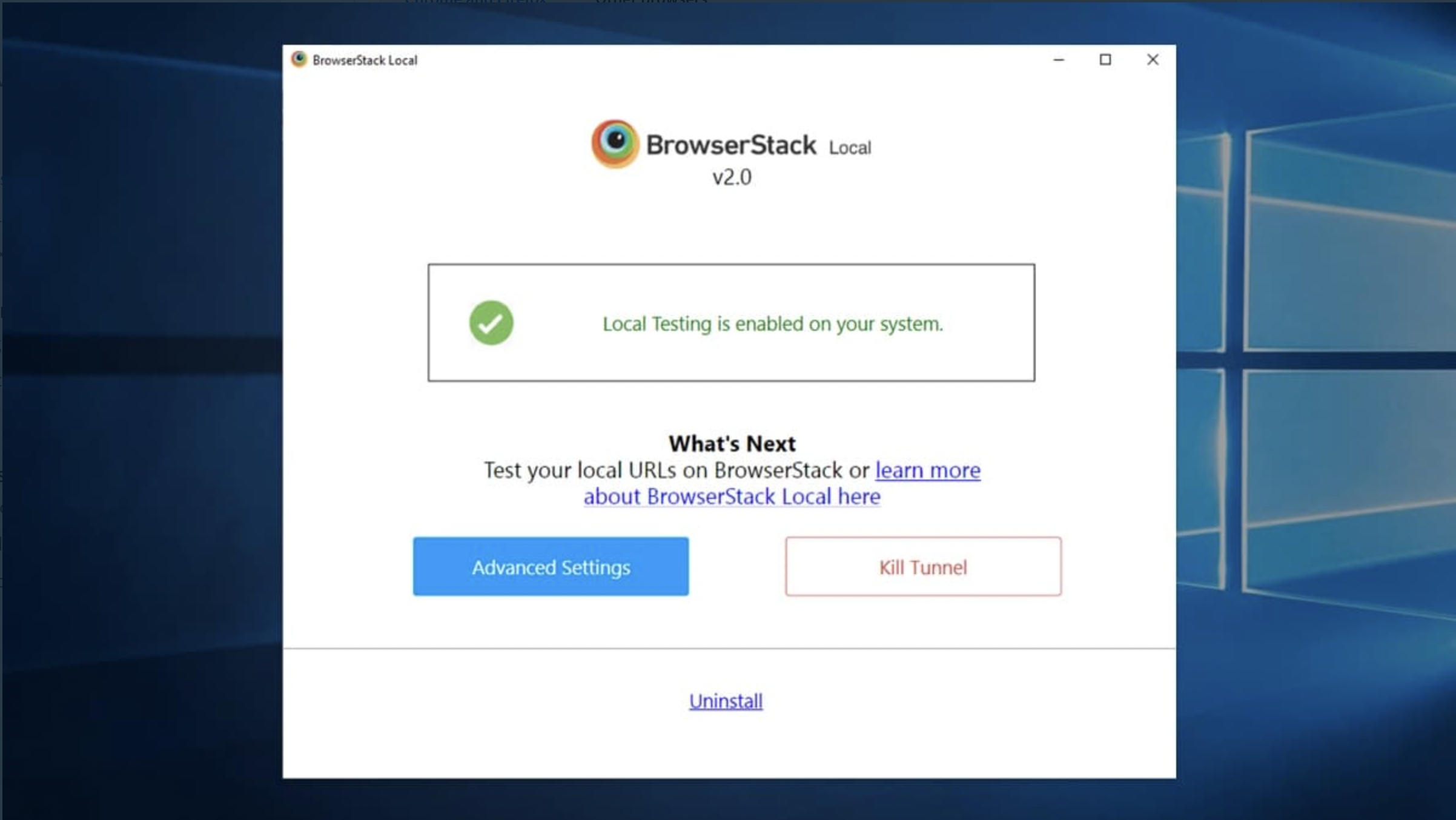 Enable Local Testing on BrowserStack