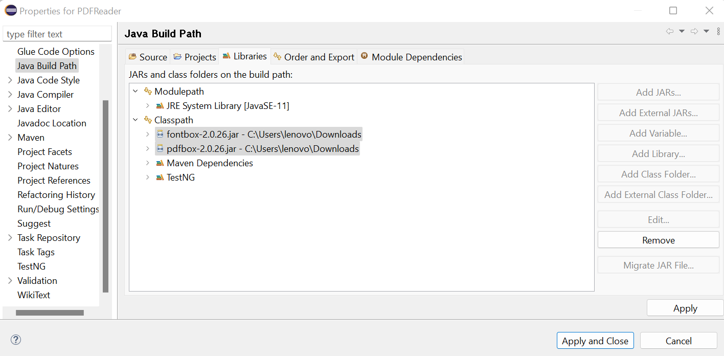 Java Write File Read, PDF, Filename