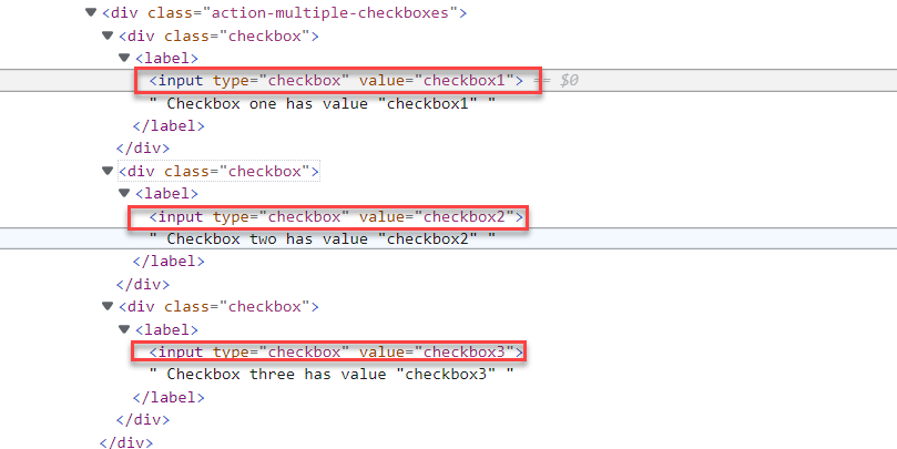 Checkbox HTML Code 1