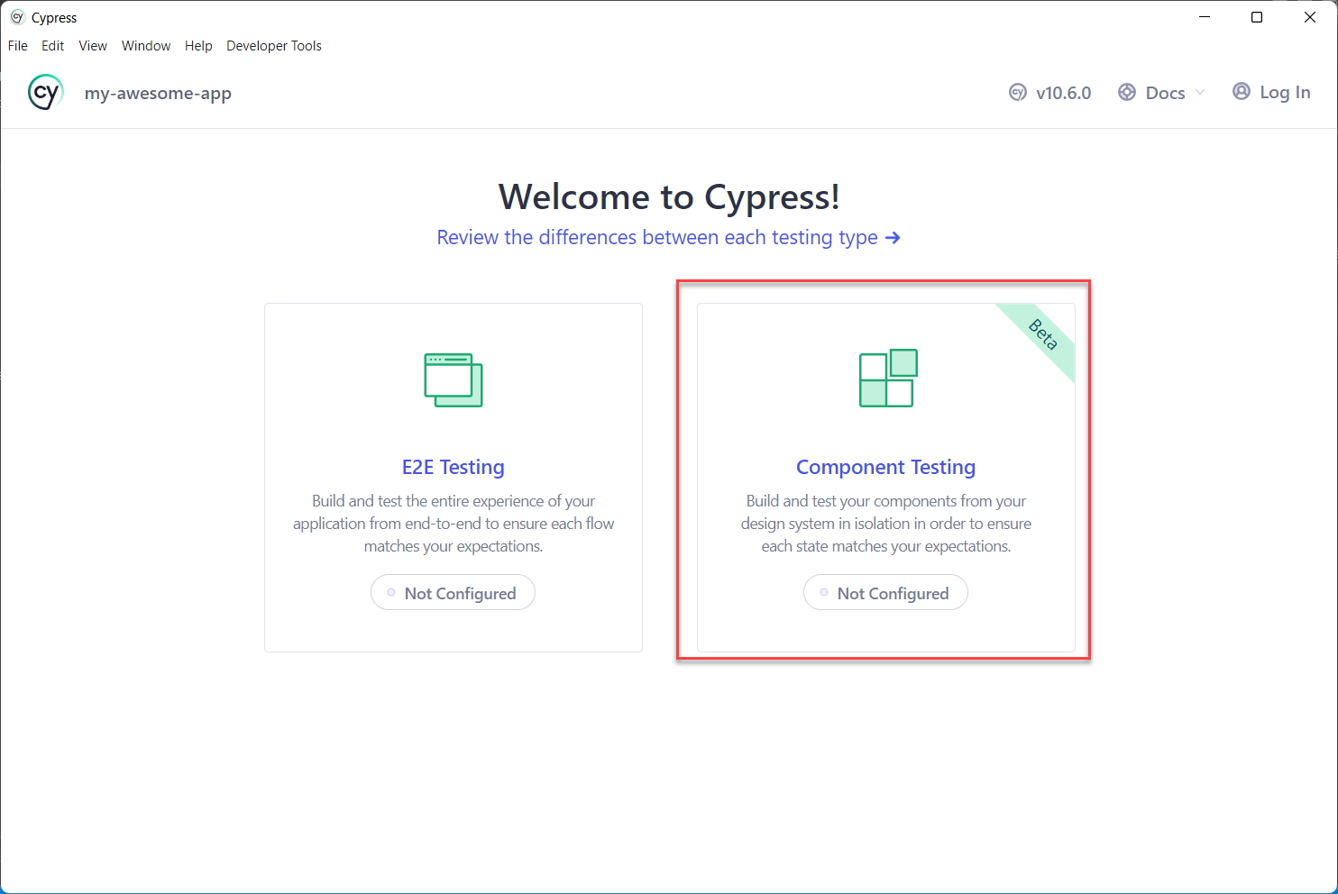 Run test with cypress