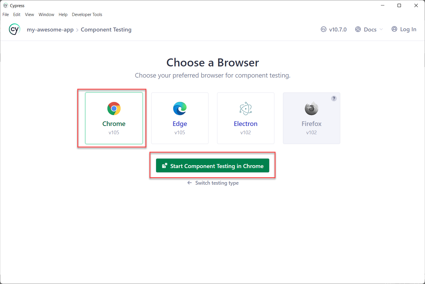 Choose browser