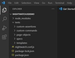Folder Structure of NightwatchJS project