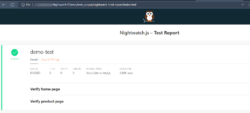 NightwatchJS HTML Report