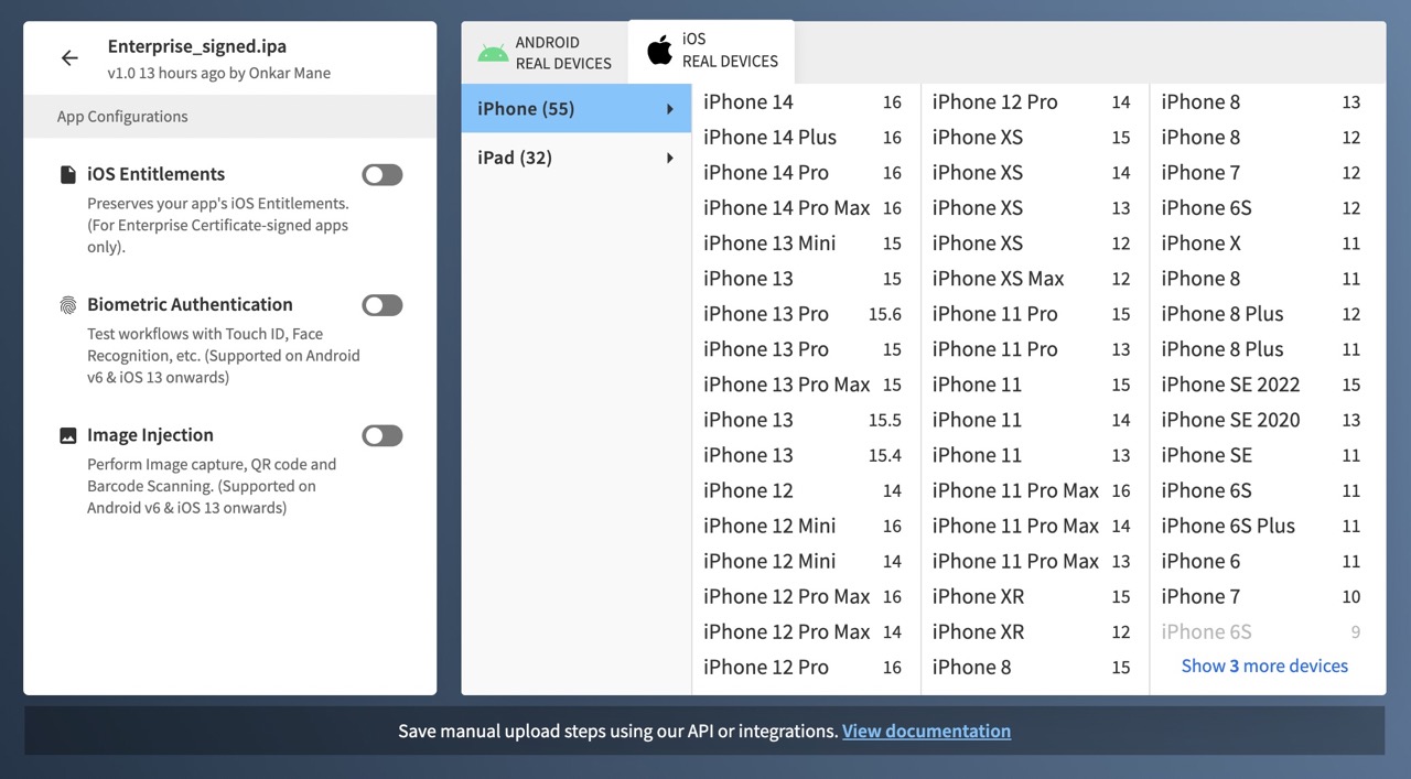 iOS Devices on a Real Device Cloud