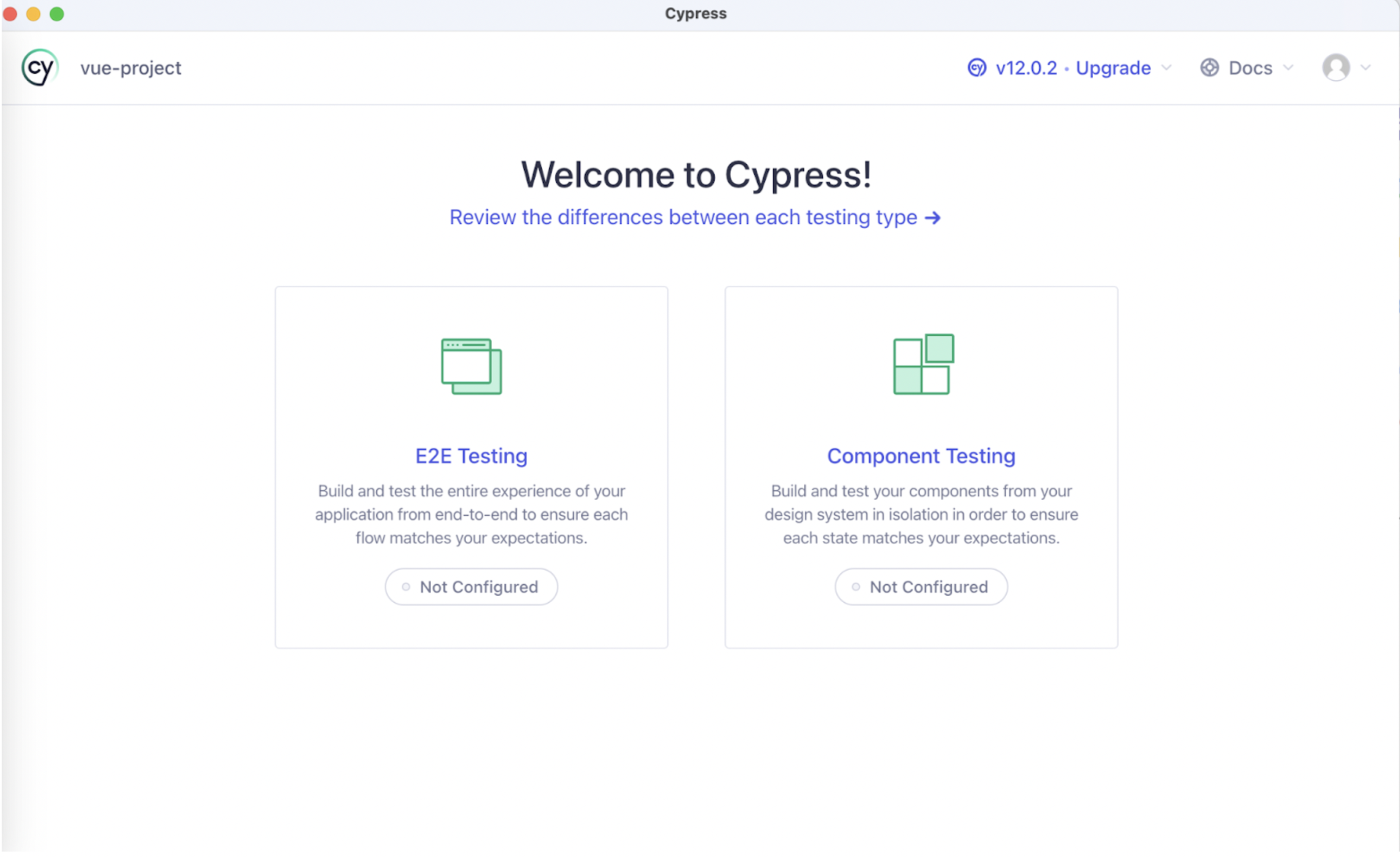 Starting with Cypress Vue Component Testing