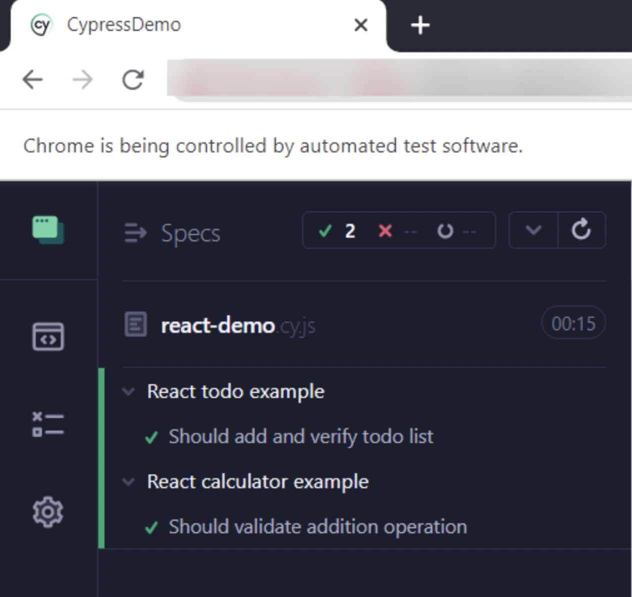 Execute React Cypress tests using the Command Line