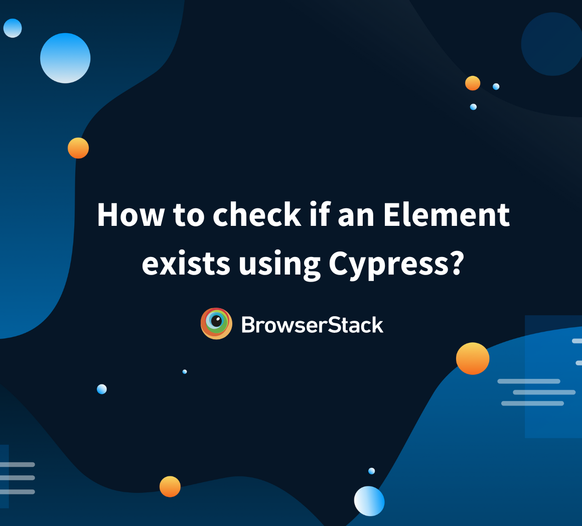How to check if an Element exists using Cypress