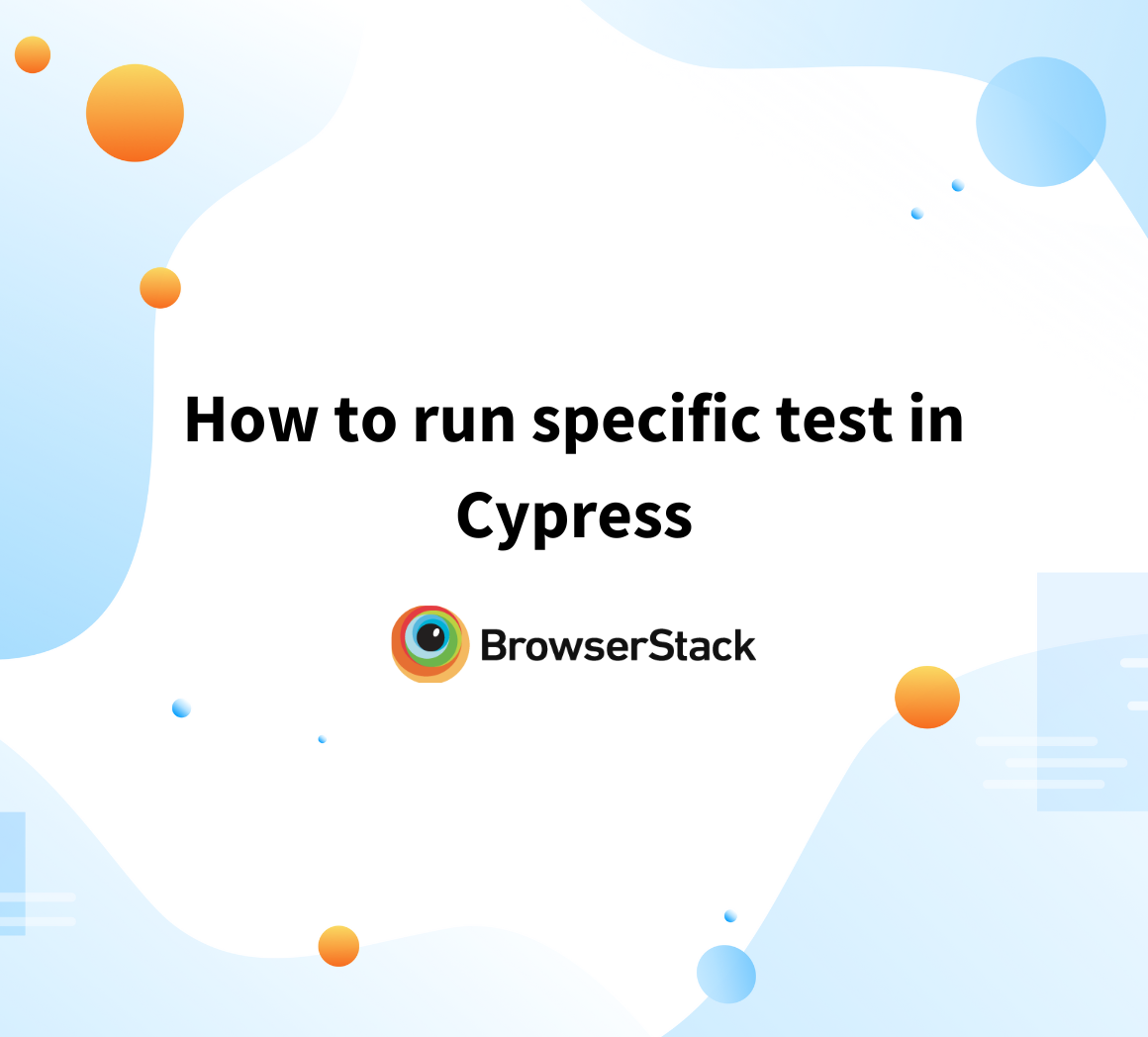 How to run specific test in Cypress