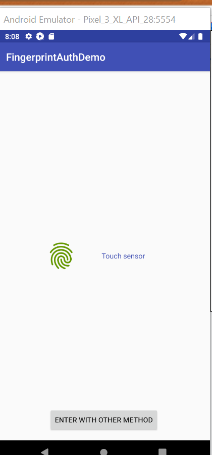 Test case to verify the successful authentication using Biometrics 1