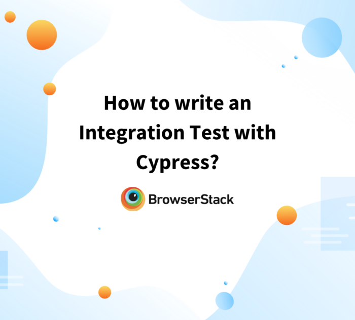 How to write an Integration Test with Cypress?