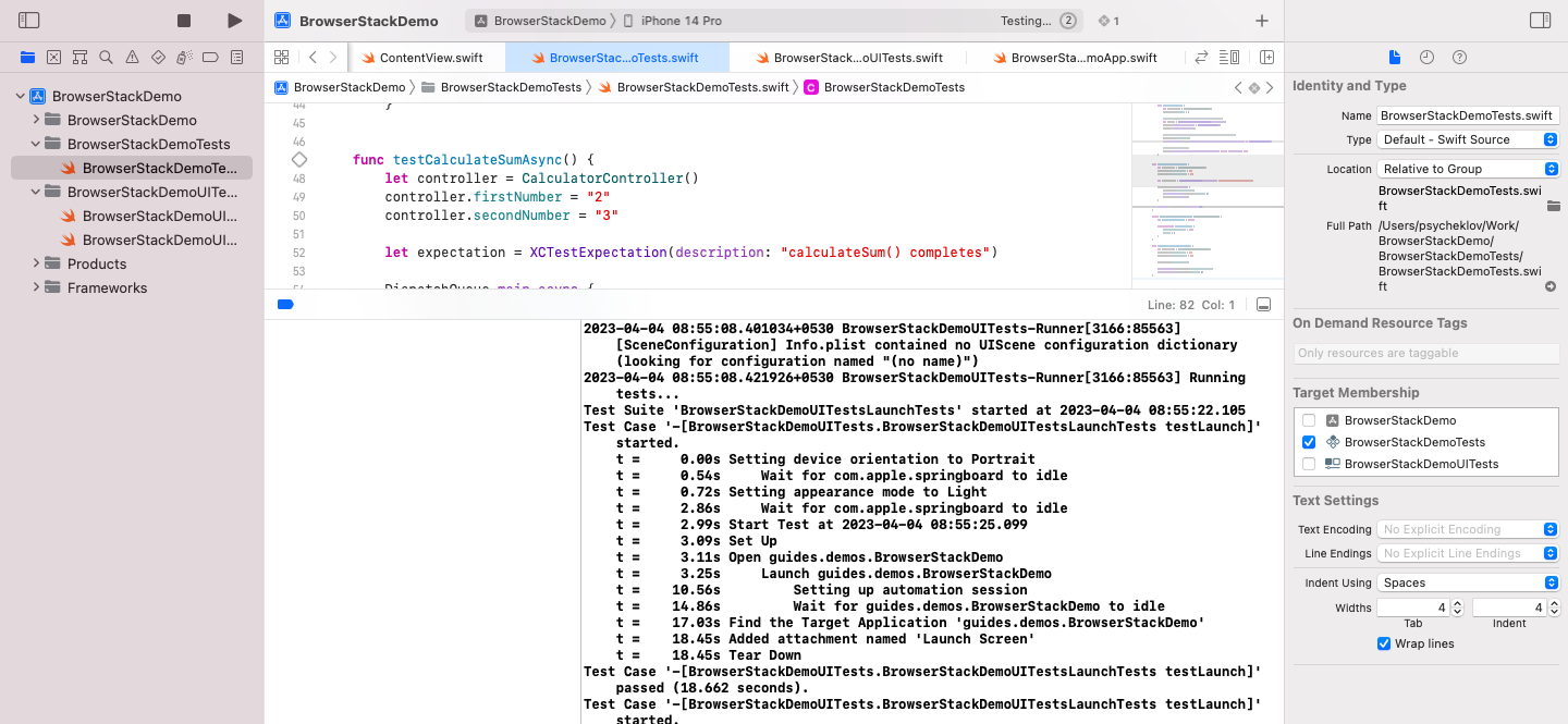Running Unit Tests from Xcode
