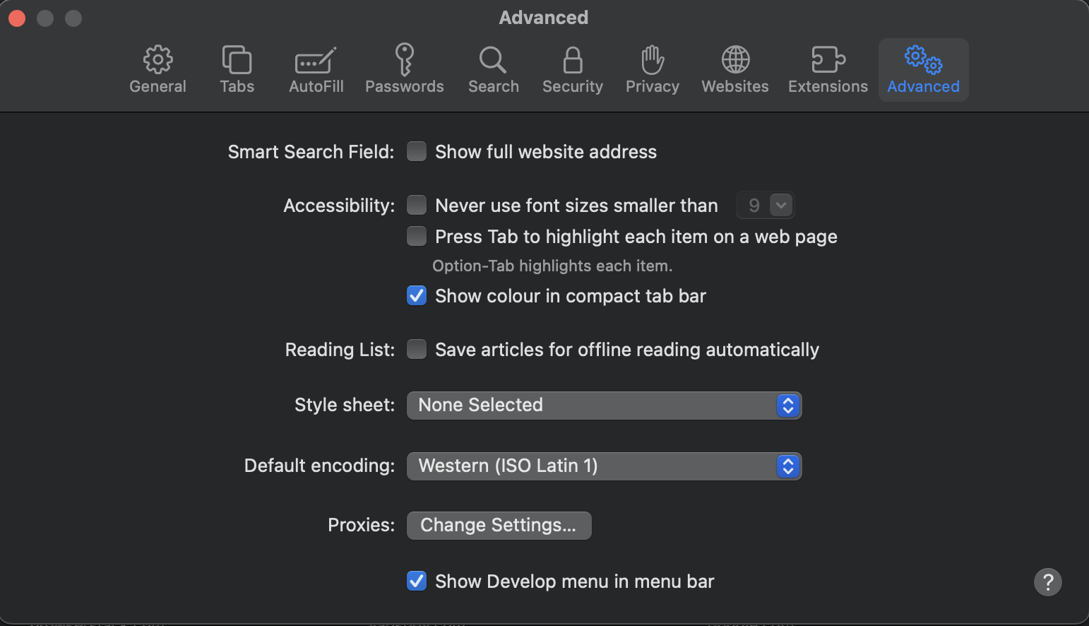 safari inspect device size