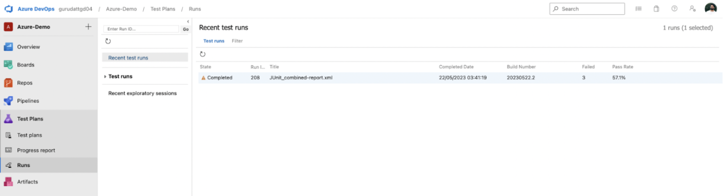 Access JUnit Test Report for Cypress Tests in Azure DevOps 1