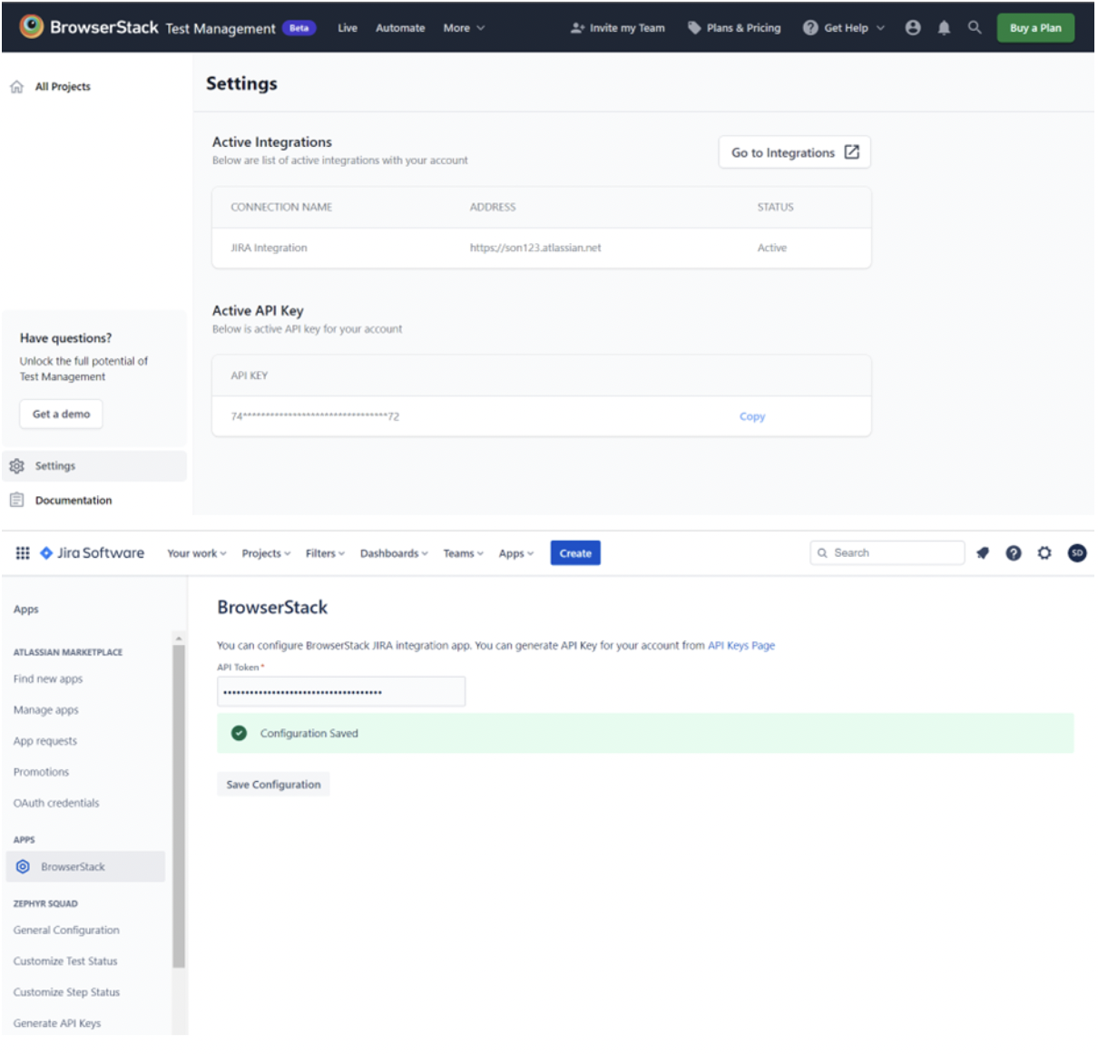 Configure BrowserStack Test Management tool to create Test Case with Jira