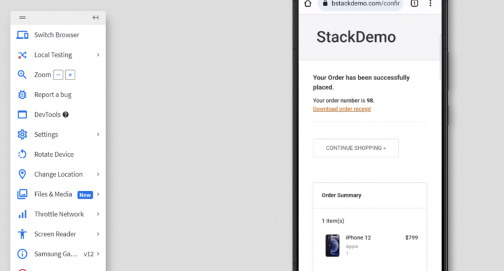 Running UI Automation Test on BrowserStack Live