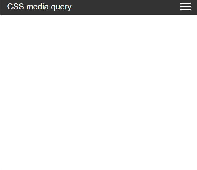 CSS Media Query Example
