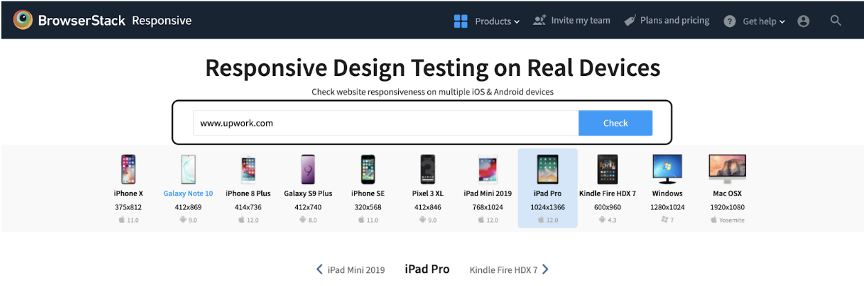 Testing CSS Media Query responsiveness on BrowserStack Responsive Tool
