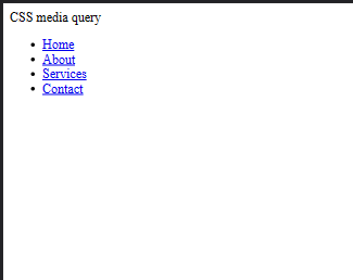 HTML file for CSS Media Query Example