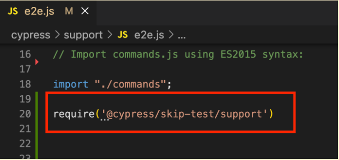 Using the cypress select tests plugin in Cypress 10 and above