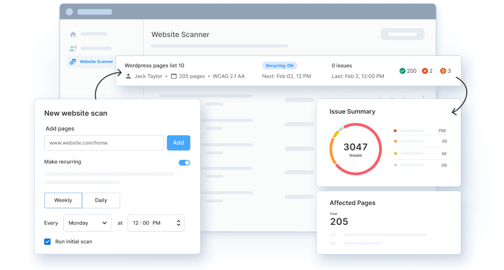 Get started with a website scan &amp; setup monitoring