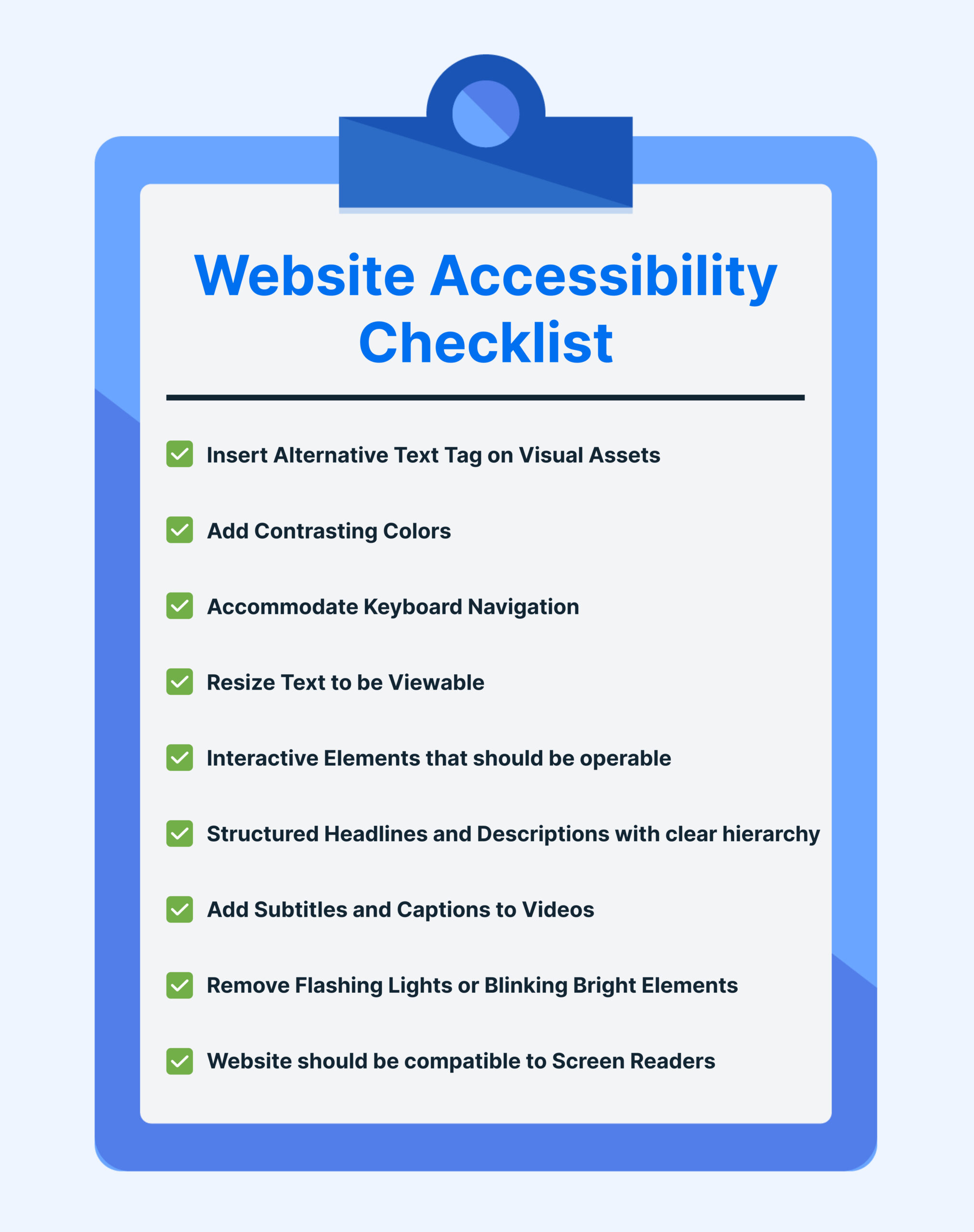 Website Accessibility Checklist