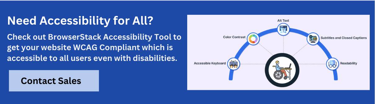 BrowserStack Accessibility Banner