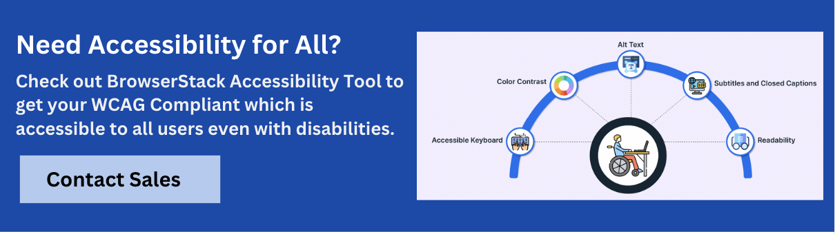 BrowserStack Accessibility Banner