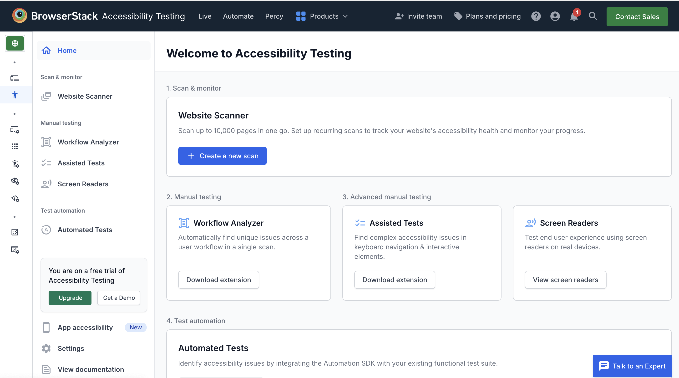 Accessibility Testing using BrowserStack