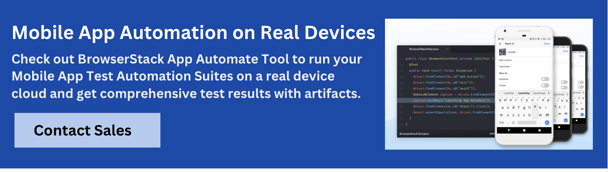 BrowserStack App Automate Banner 1