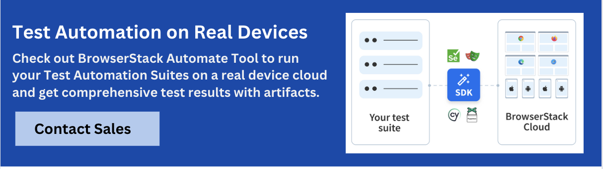 BrowserStack Automate Banner 