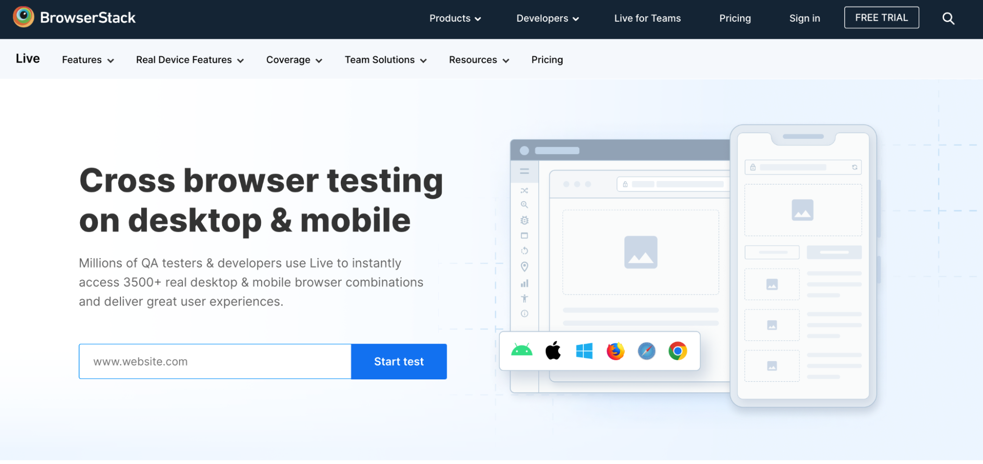 Browserstack Live