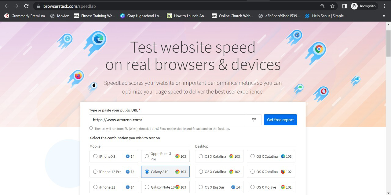 Test Website Speed on Real Browsers Devices with SpeedLab