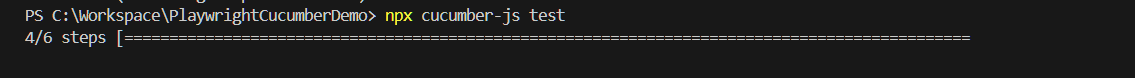 npx cucumber js test