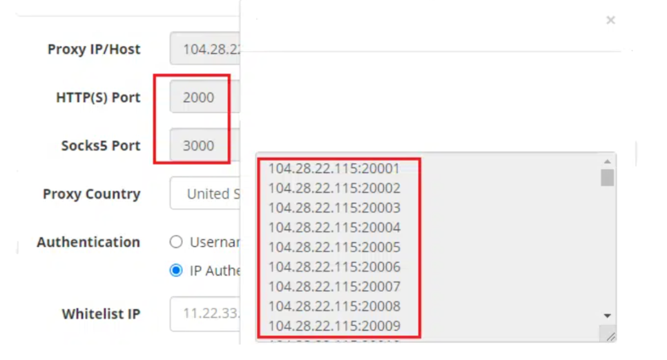 proxy port